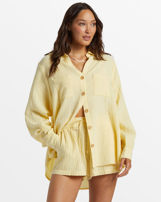 BILLABONG Swell Buttoned Gauze Shirt - More Colors Available-The Shop Laguna Beach