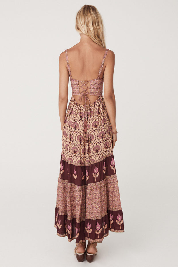 SPELL • BOHEME Chateau Quilted Strappy Maxi Dress