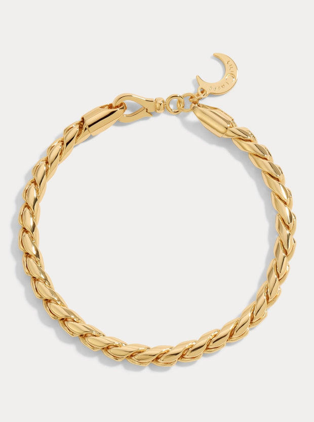 LILI CLASPE Bruna Small 14kt Gold-Plated Chain Bracelet-The Shop Laguna Beach