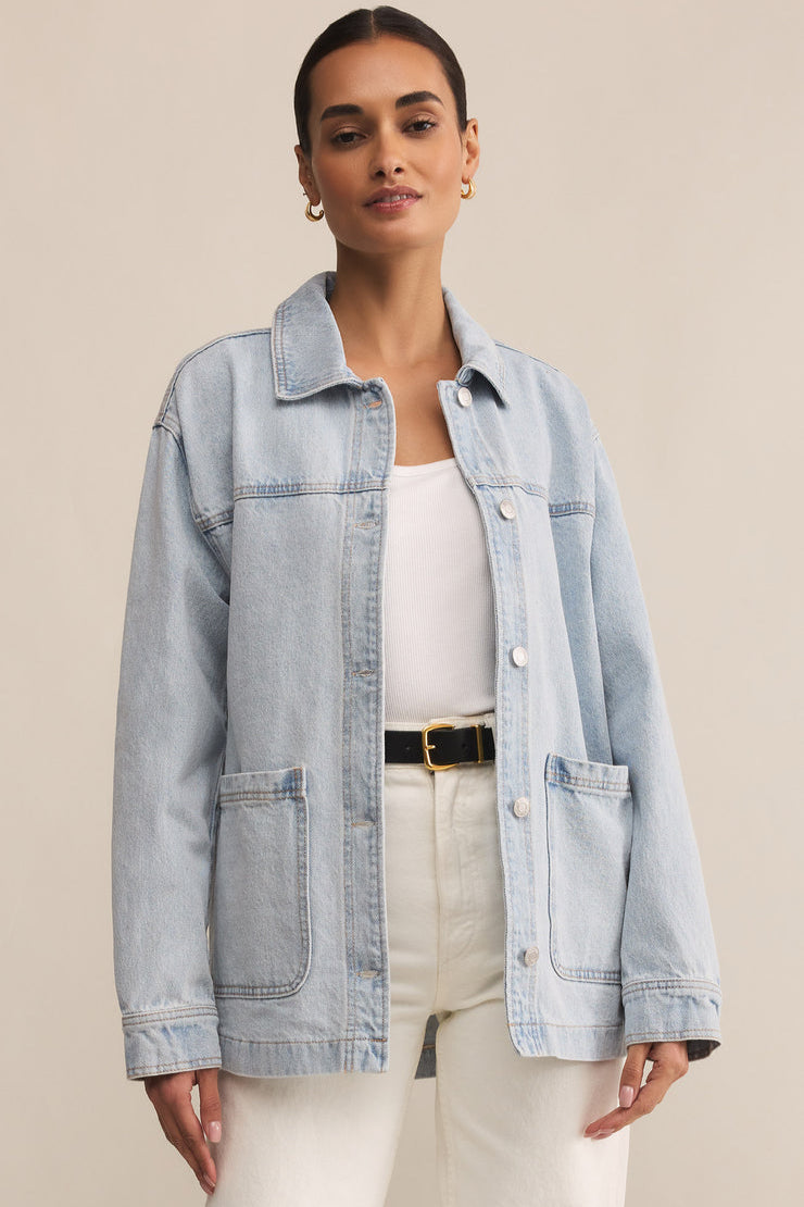 ジャケット・アウター digne summer jacket cream Z SUPPLY On the Road Jacket • Faded Indigo | The Shop Laguna