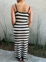KEEN THE LABEL Julietta Stripe Knit Midi Dress-The Shop Laguna Beach