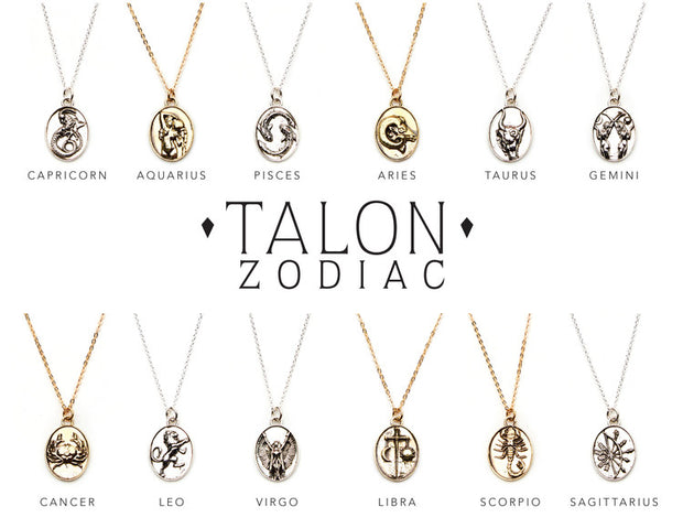 TALON NYC <BR> 14kt Gold-Plated Pendant Zodiac Necklace - The Shop Laguna Beach