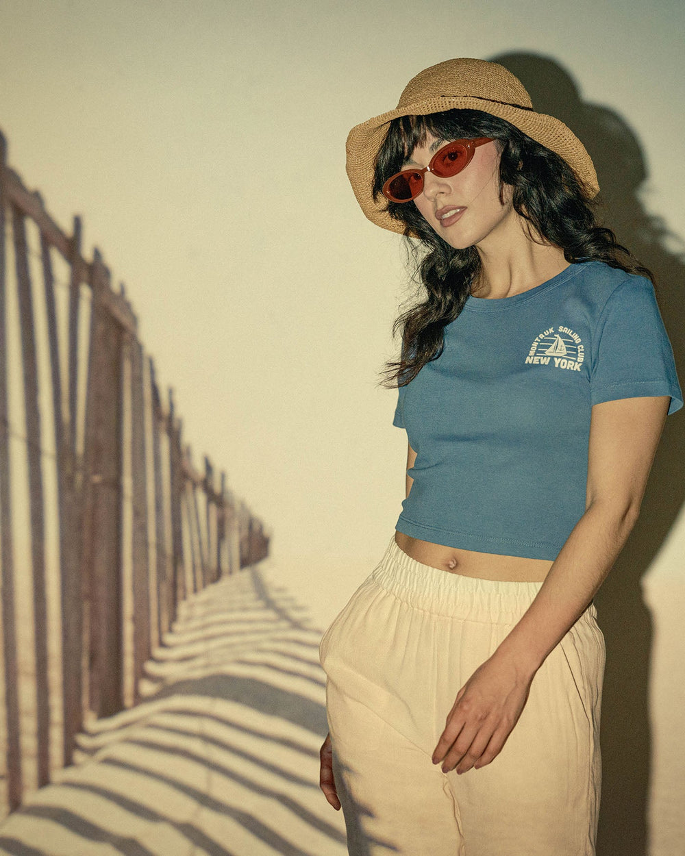 JUNK FOOD Montauk Sailing Baby Tee-The Shop Laguna Beach