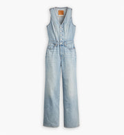 LEVI'S Denim Vest Wide-Leg Denim Jumpsuit-The Shop Laguna Beach