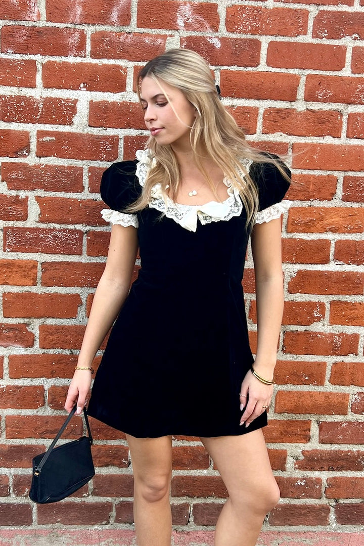 KEEN THE LABEL Meara Velvet Mini Dress-The Shop Laguna Beach