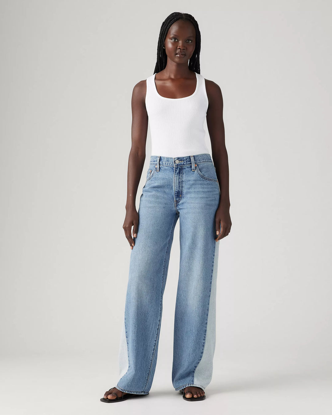 ☆BADBLOOD☆ 1969 D Evie Denim Pants Blue A1335709I0301 BuddyLove | Moonshine High-Waisted Flare Jeans | Dark Wash