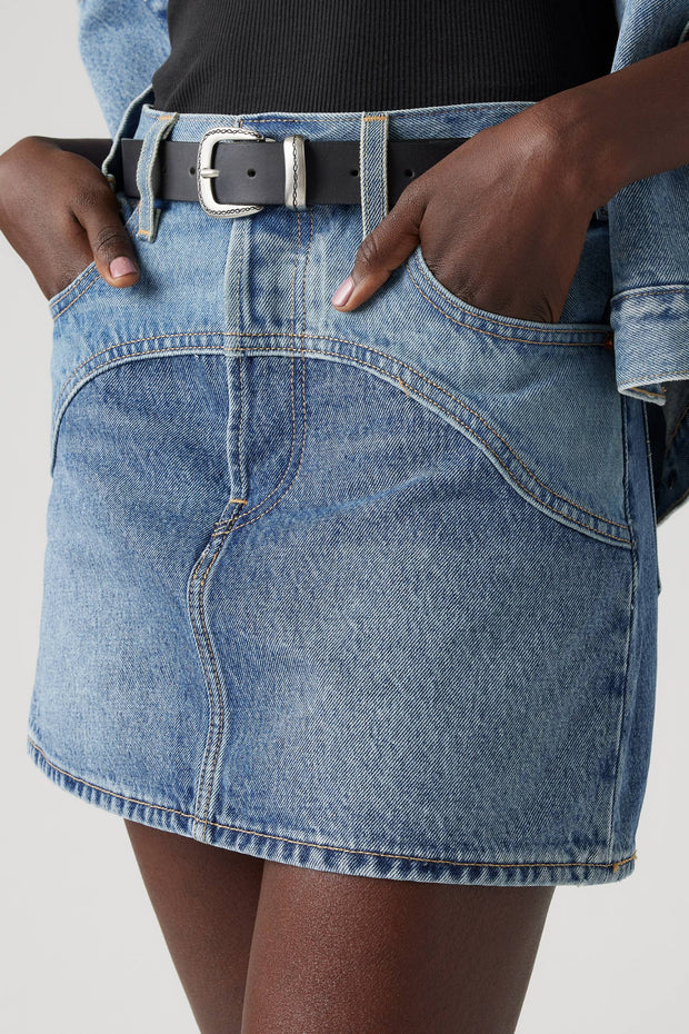 LEVI'S Western Yoke Icon Denim Skirt-The Shop Laguna Beach