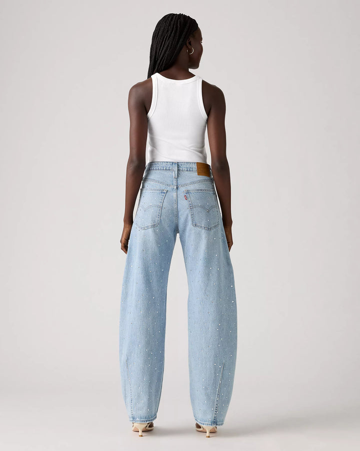 LEVI'S Baggy Dad Barrel Rhinestone Jean - Dazzle Me-The Shop Laguna Beach