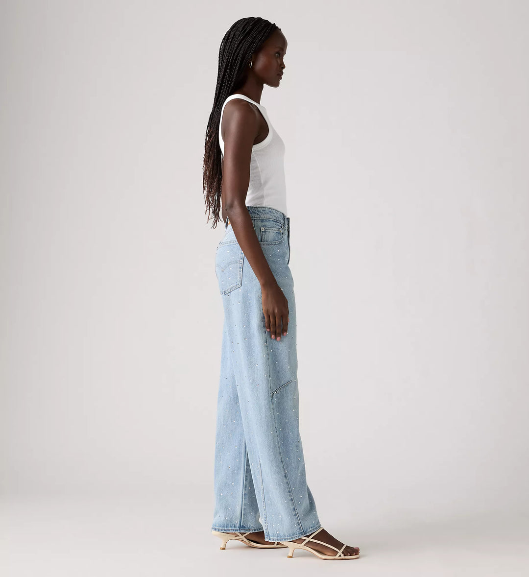 LEVI'S Baggy Dad Barrel Rhinestone Jean - Dazzle Me-The Shop Laguna Beach