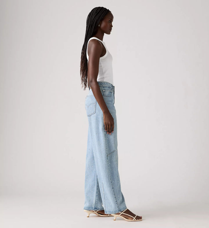 LEVI'S Baggy Dad Barrel Rhinestone Jean - Dazzle Me-The Shop Laguna Beach