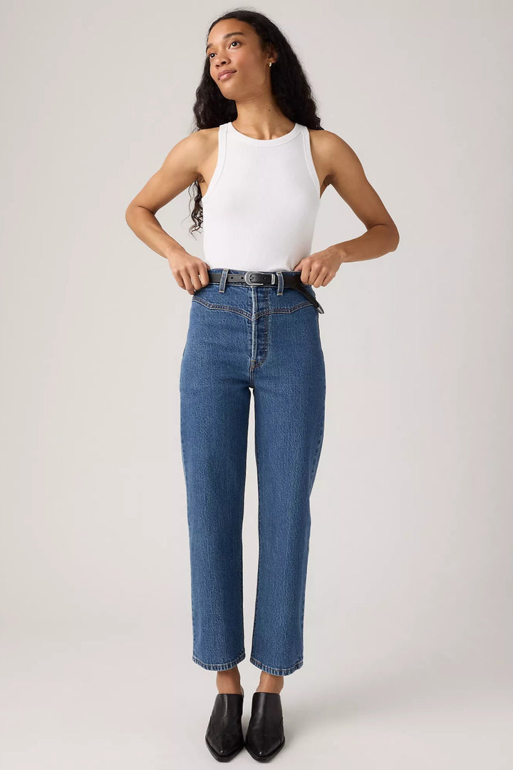 LEVI'S Ribcage Western Yoke Jean - Valley View Stone-The Shop Laguna Beach
