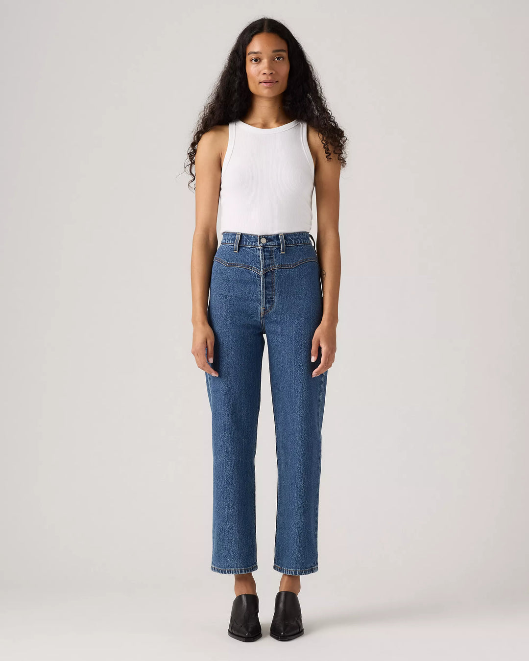 LEVI'S Ribcage Western Yoke Jean - Valley View Stone-The Shop Laguna Beach