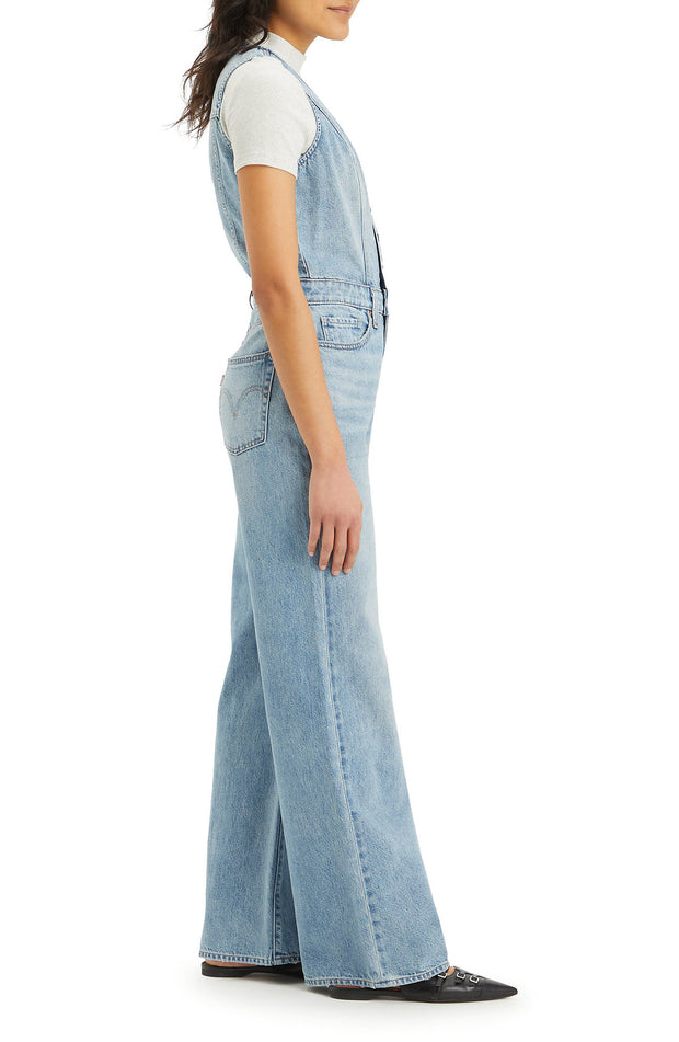 LEVI'S Denim Vest Wide-Leg Denim Jumpsuit-The Shop Laguna Beach