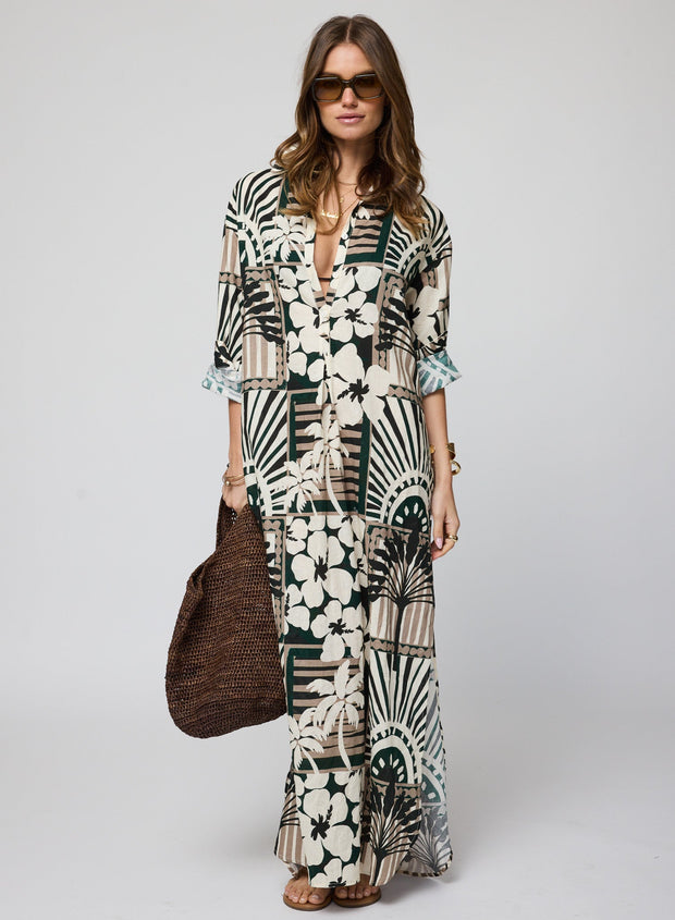 STILLWATER The Linen Voile Kaftan Dress-The Shop Laguna Beach