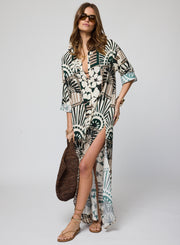 STILLWATER The Linen Voile Kaftan Dress-The Shop Laguna Beach