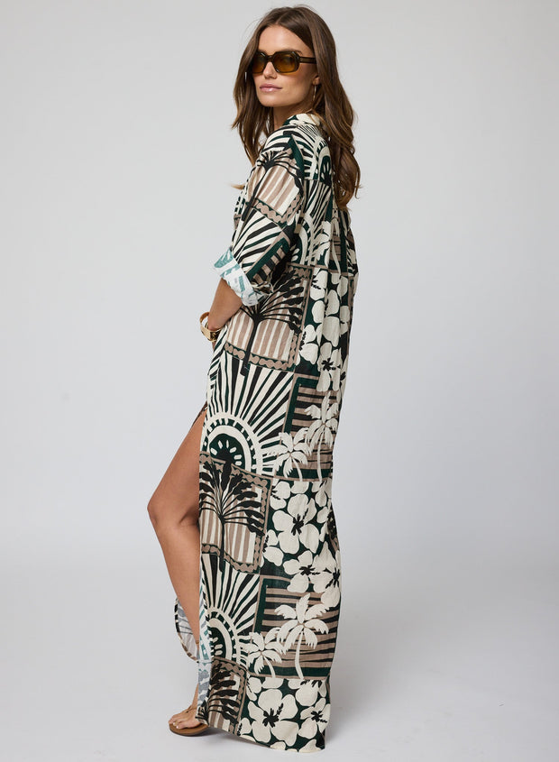 STILLWATER The Linen Voile Kaftan Dress-The Shop Laguna Beach