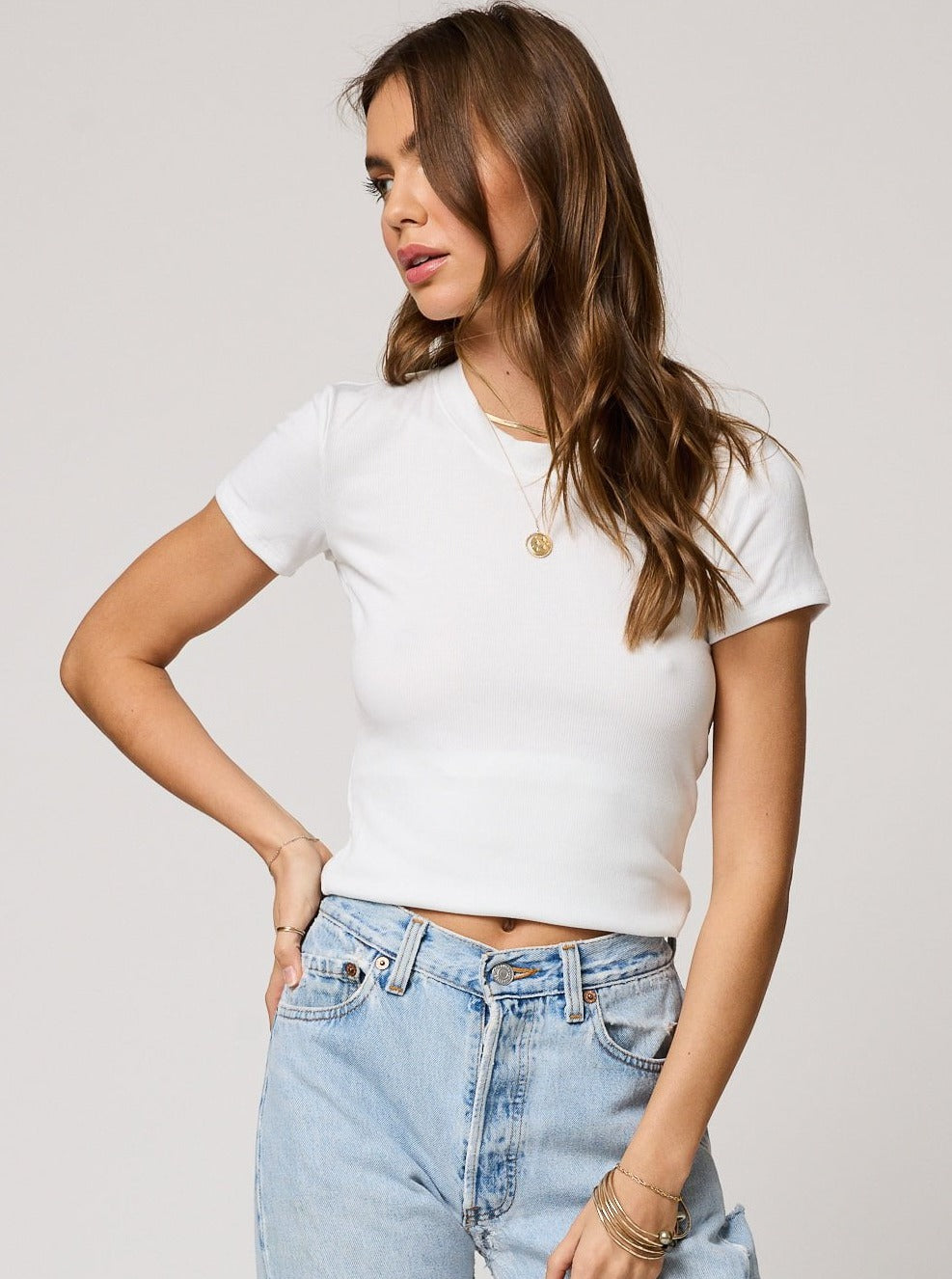 STILLWATER Slim Rib Baby Tee-The Shop Laguna Beach