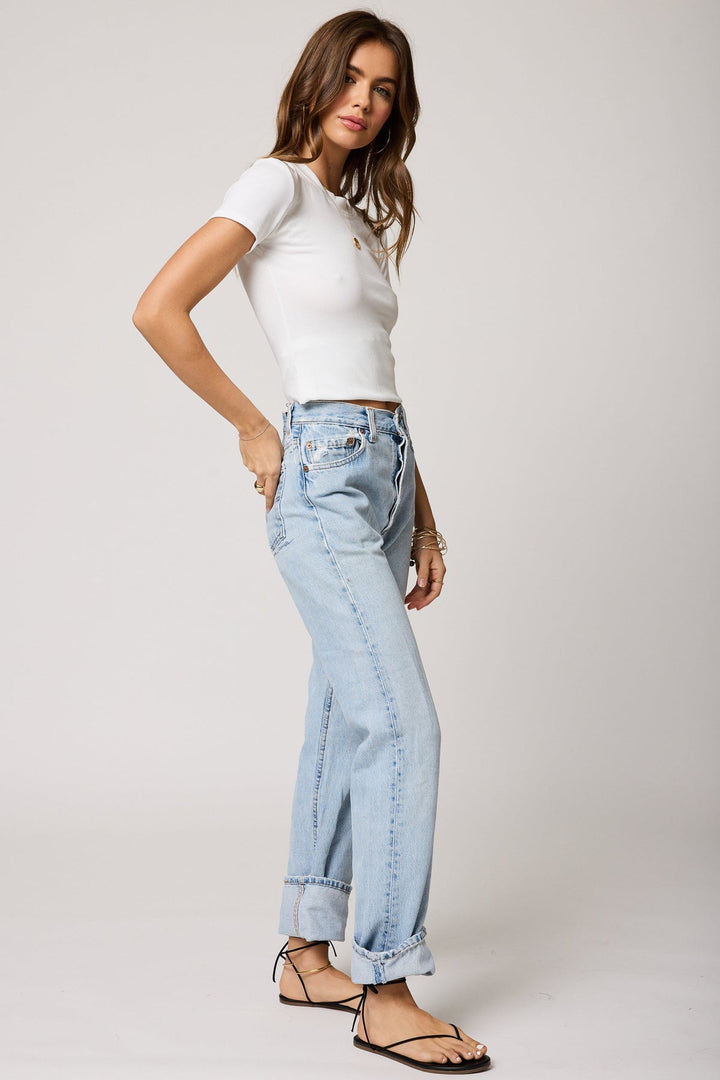 STILLWATER Slim Rib Baby Tee-The Shop Laguna Beach