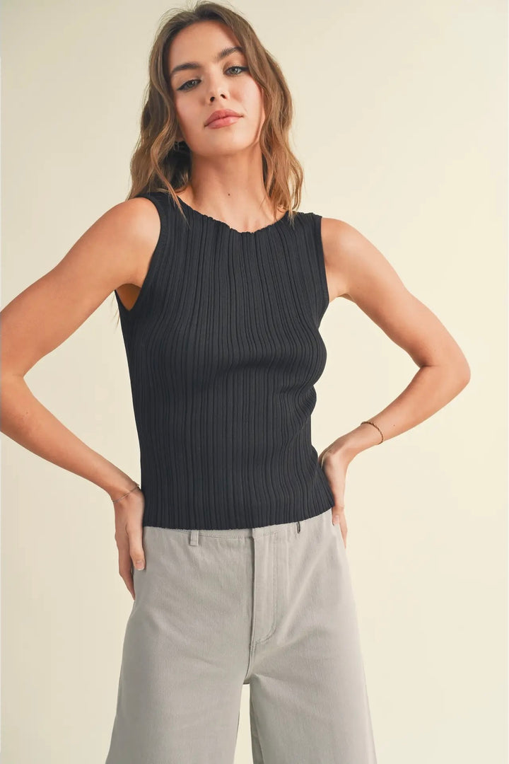 KEEN THE LABEL Hazey Rib Knit Tank-The Shop Laguna Beach