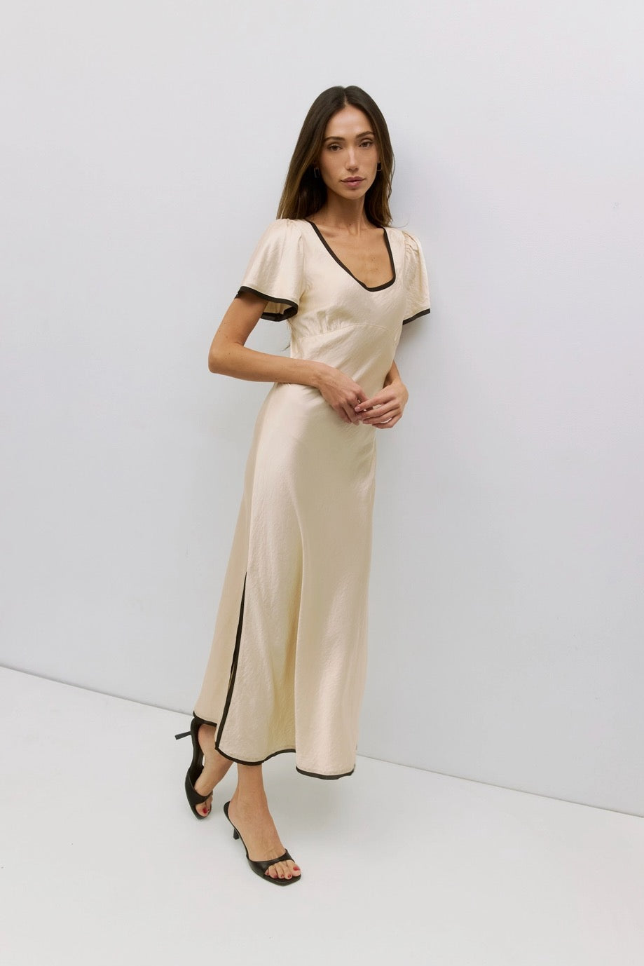 KEEN THE LABEL Emilie Short Sleeve Maxi Dress-The Shop Laguna Beach