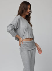 STILLWATER Rib Boyfriend Crop Long Sleeve Tee-The Shop Laguna Beach
