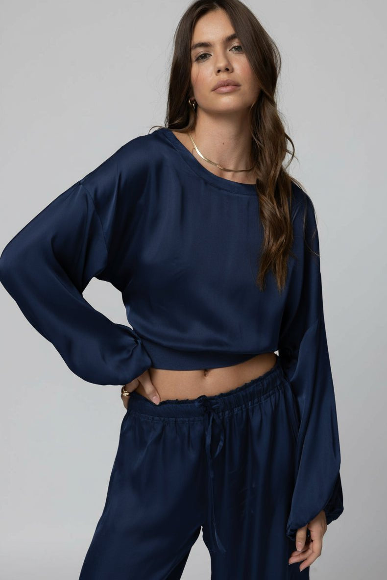 STILLWATER The Silky Pacific Long Sleeve Top-The Shop Laguna Beach