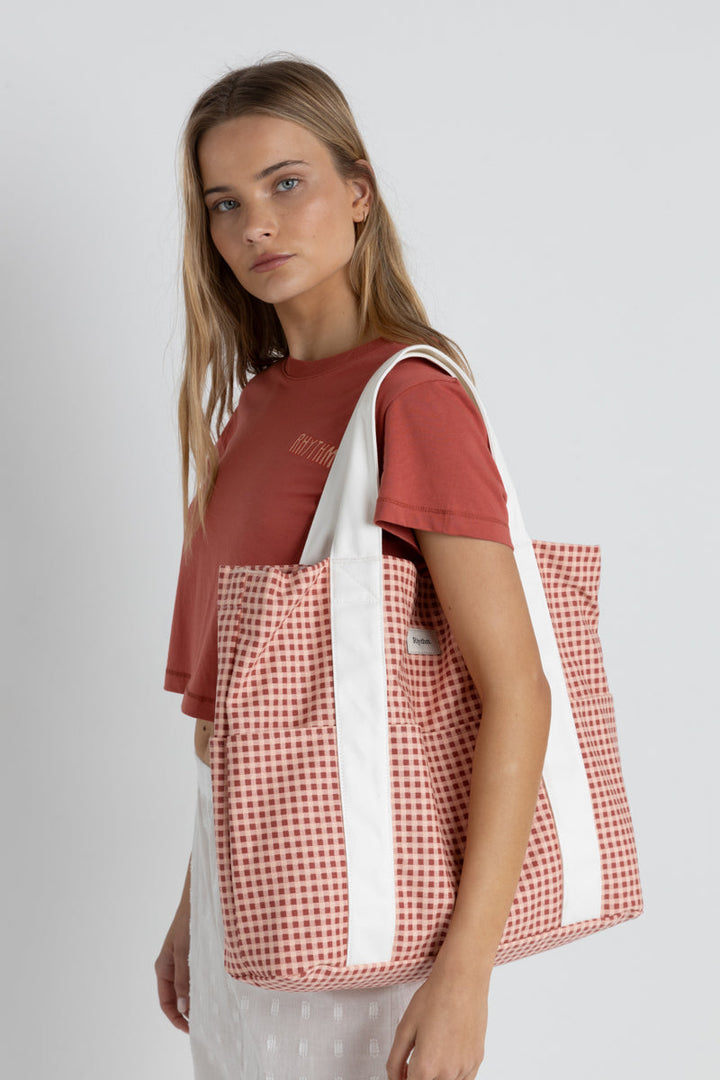 RHYTHM Lola Check Tote Bag-The Shop Laguna Beach