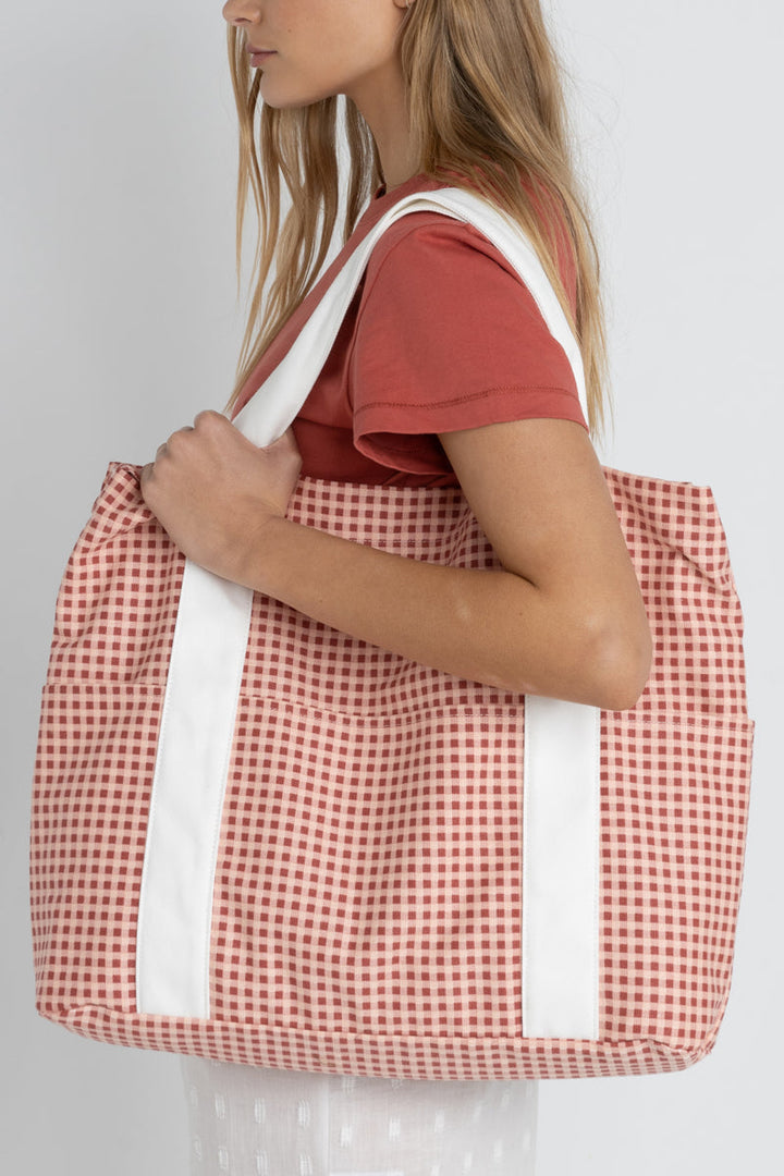 RHYTHM Lola Check Tote Bag-The Shop Laguna Beach