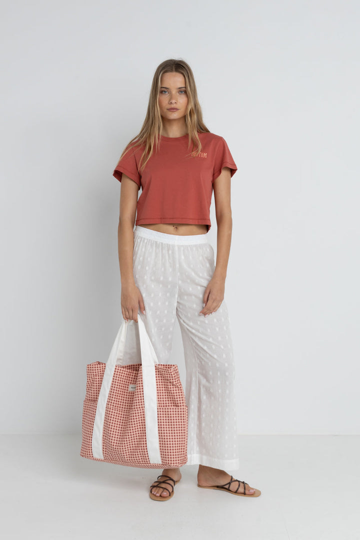 RHYTHM Lola Check Tote Bag-The Shop Laguna Beach