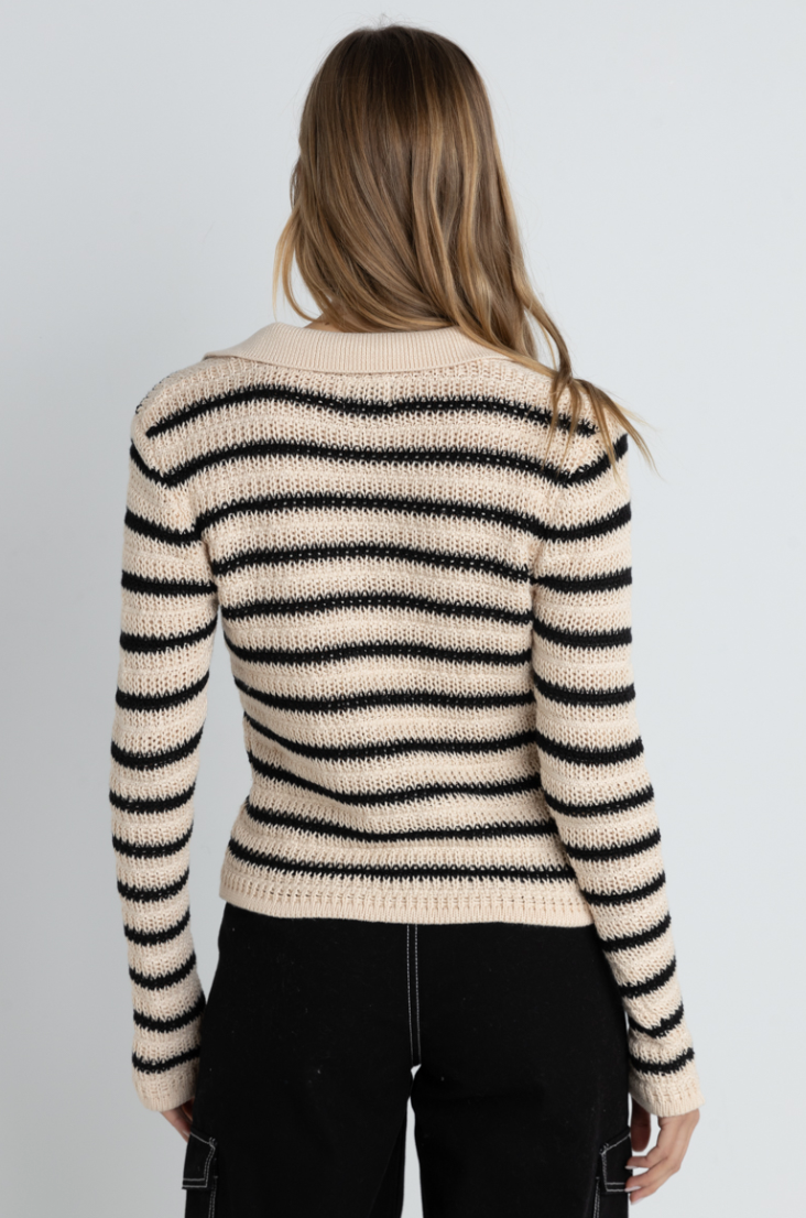 RHYTHM Highline Stripe Knit Sweater Top-The Shop Laguna Beach