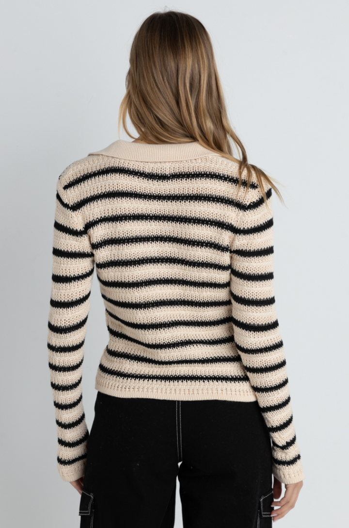 RHYTHM Highline Stripe Knit Sweater Top-The Shop Laguna Beach