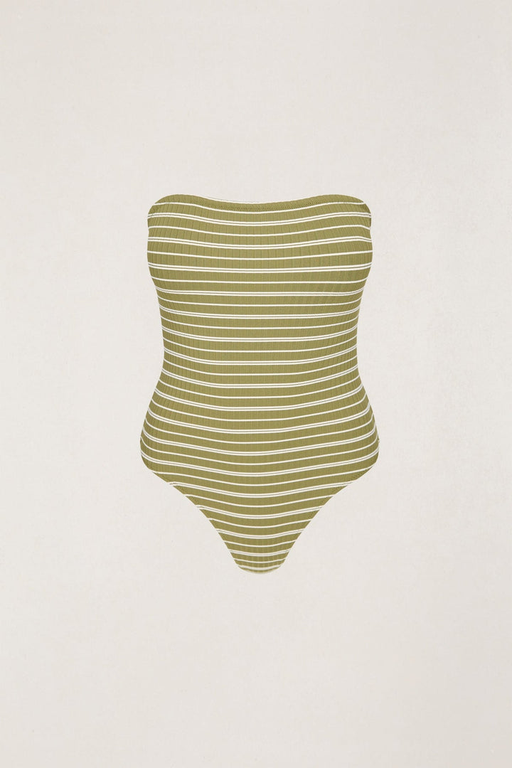 RHYTHM Vista Stripe Strapless One Piece-The Shop Laguna Beach