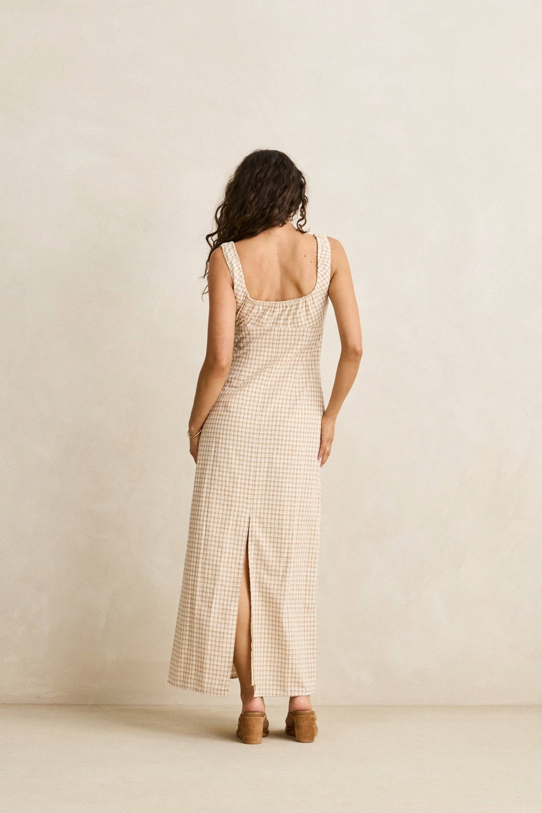 RHYTHM London Check Maxi Dress