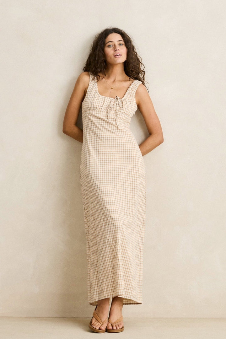 RHYTHM London Check Maxi Dress