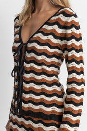 RHYTHM Venice Knit Long Sleeve Tie Top-The Shop Laguna Beach