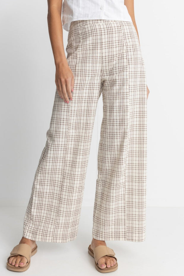 RHYTHM Rumi Check Wide-Leg Pant-The Shop Laguna Beach