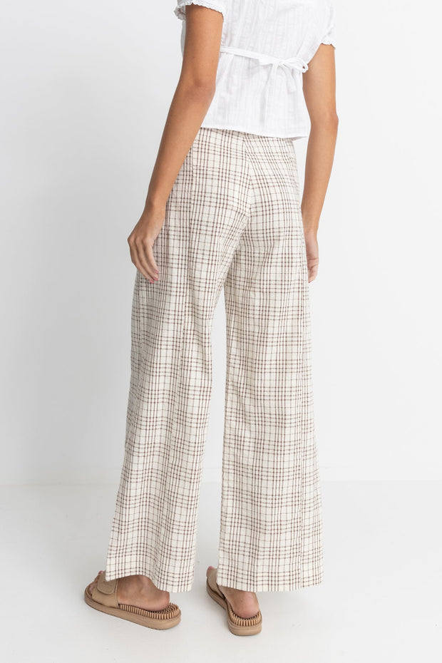 RHYTHM Rumi Check Wide-Leg Pant-The Shop Laguna Beach