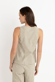 RHYTHM Lola Check Wrap Vest Tank-The Shop Laguna Beach