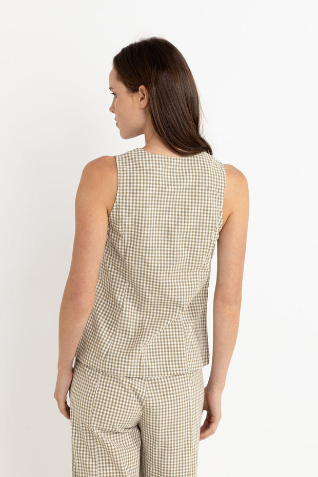 RHYTHM Lola Check Wrap Vest Tank-The Shop Laguna Beach