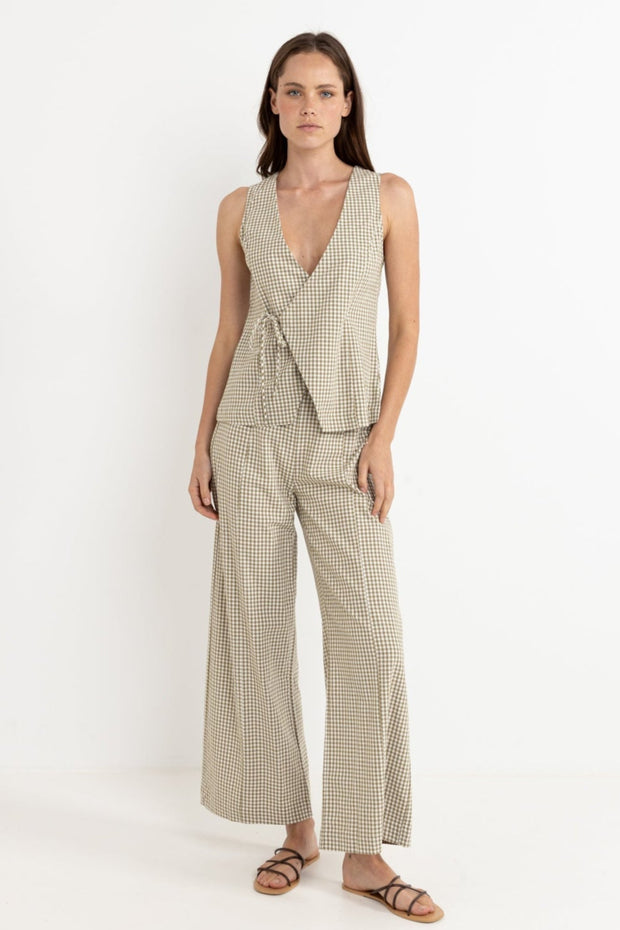 RHYTHM Lola Check Wrap Vest Tank-The Shop Laguna Beach