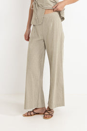 RHYTHM Lola Check Wide-Leg Pant-The Shop Laguna Beach