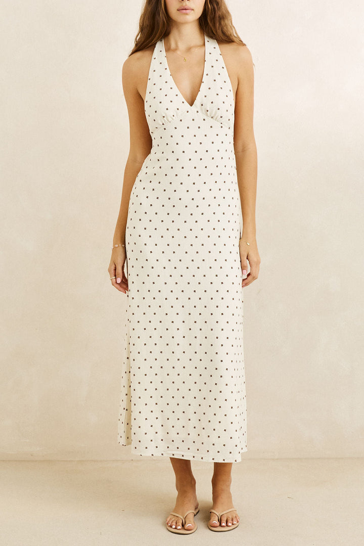 RHYTHM Sandy Halter Maxi Dress