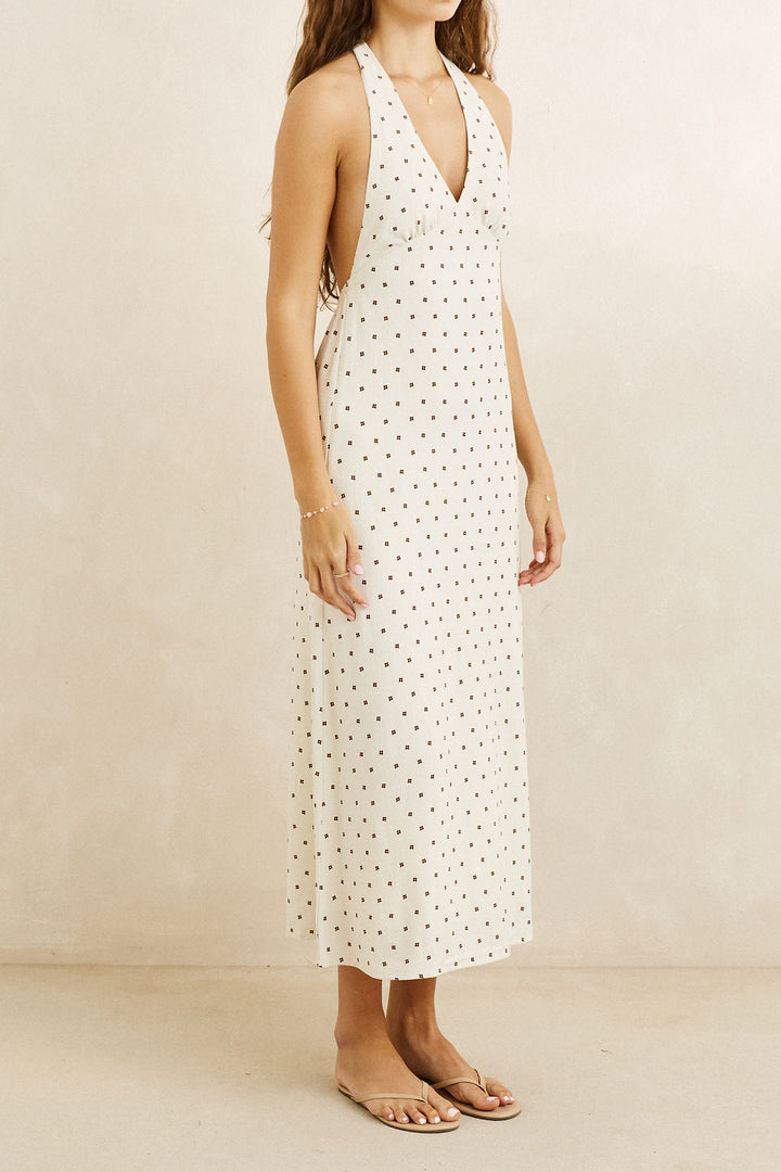 RHYTHM Sandy Halter Maxi Dress