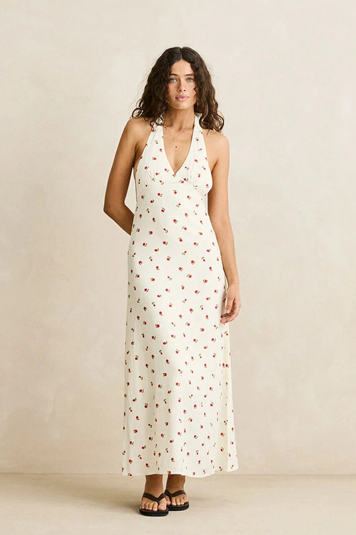 RHYTHM Mila Floral Halter Maxi Dress