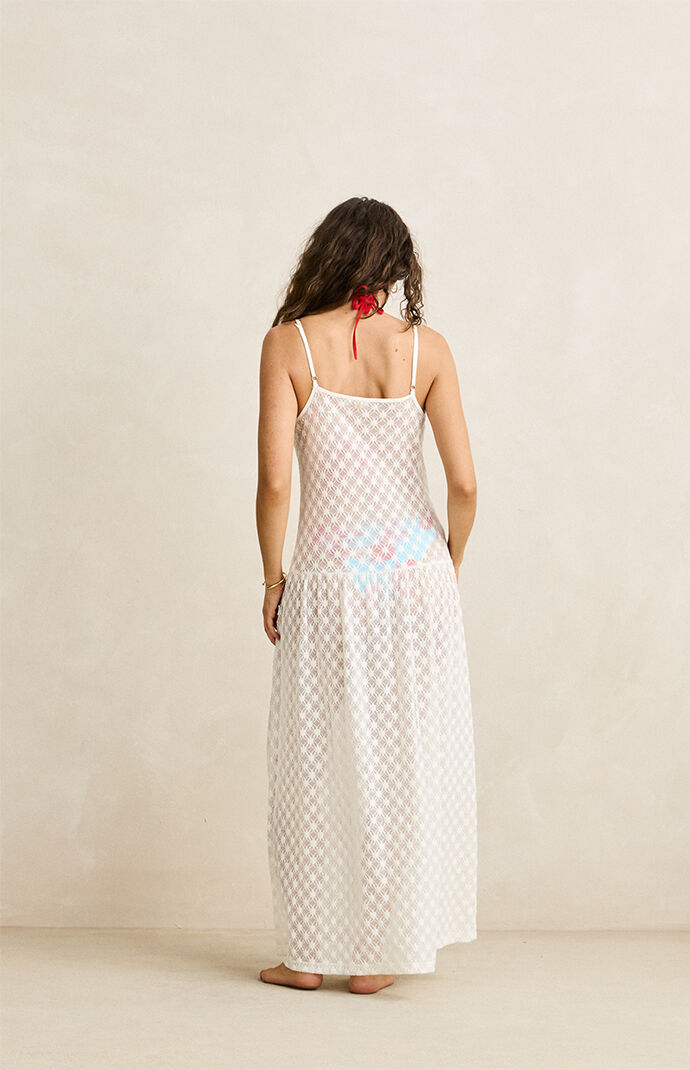 RHYTHM Gigi Sheer Lace Slip Maxi Dress