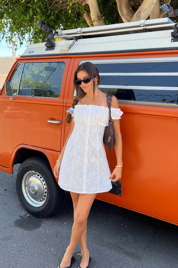 KEEN THE LABEL Huda Embroidered Mini Dress-The Shop Laguna Beach