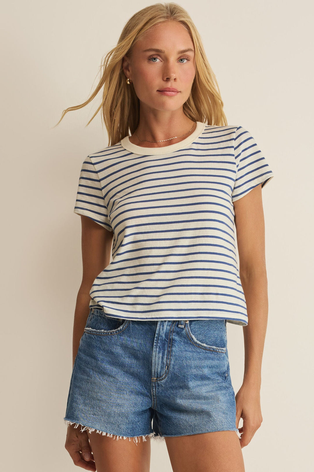 Z SUPPLY Junie Striped Tee-The Shop Laguna Beach
