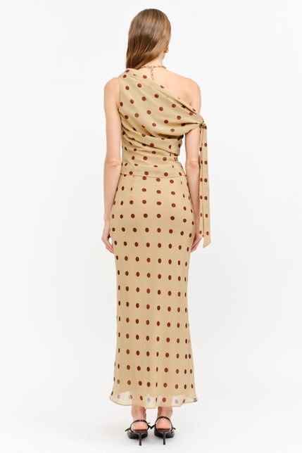 KEEN THE LABEL Misty Asymmetrical Polka Dot Top-The Shop Laguna Beach
