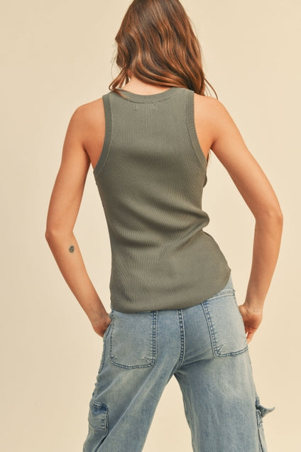 KEEN THE LABEL Chelsey Rib High-Neck Tank