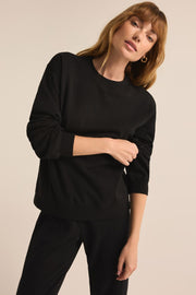 Z SUPPLY Boyfriend Crew Fleece Pullover-The Shop Laguna Beach